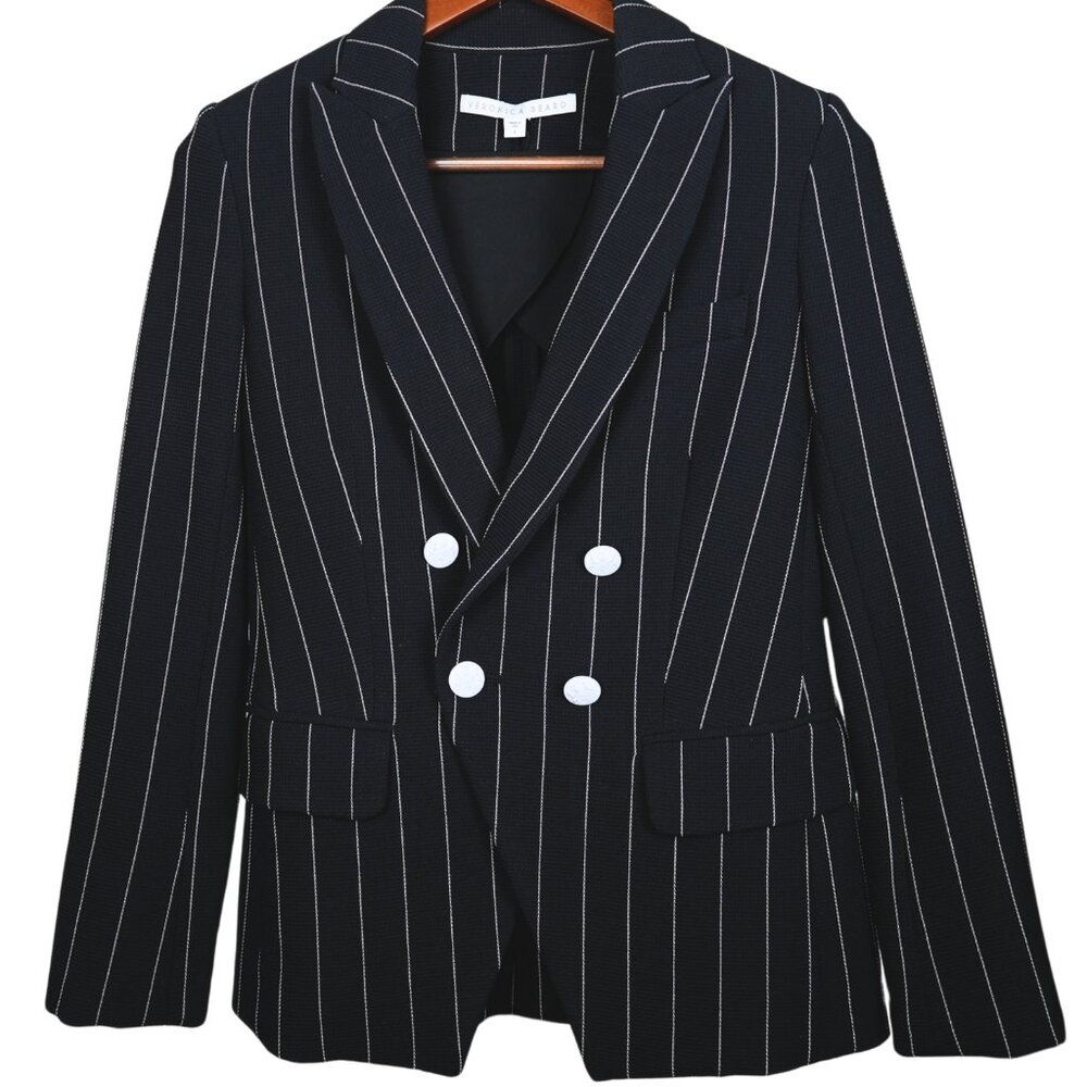 Veronica Beard Daytona Blazer Tailored in Size 4 with Pinstripes